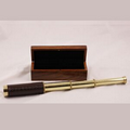 4 Section Brass Telescope w/ Vinyl grip in wooden box